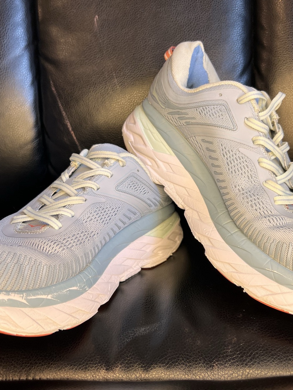 Hoka One One Bondi 7 Women's Size 9 - Blue/Orange (Interior Repair)